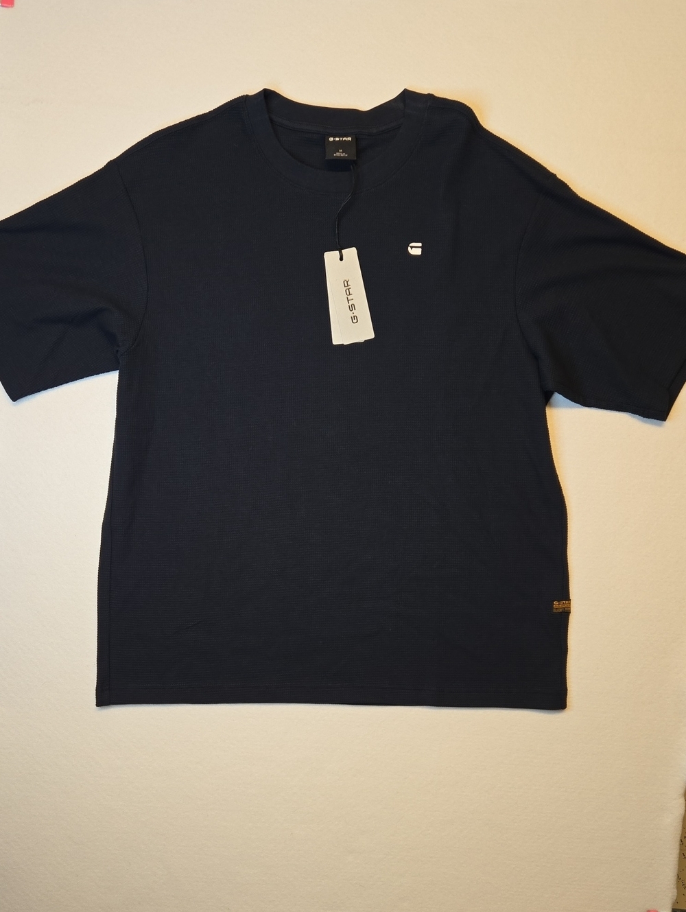 G-Star Raw Structured Boxy Navy Short Sleeve Logo Crew T-Shirt